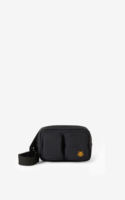 Kenzo Women Tiger Crest Belt Bag Black